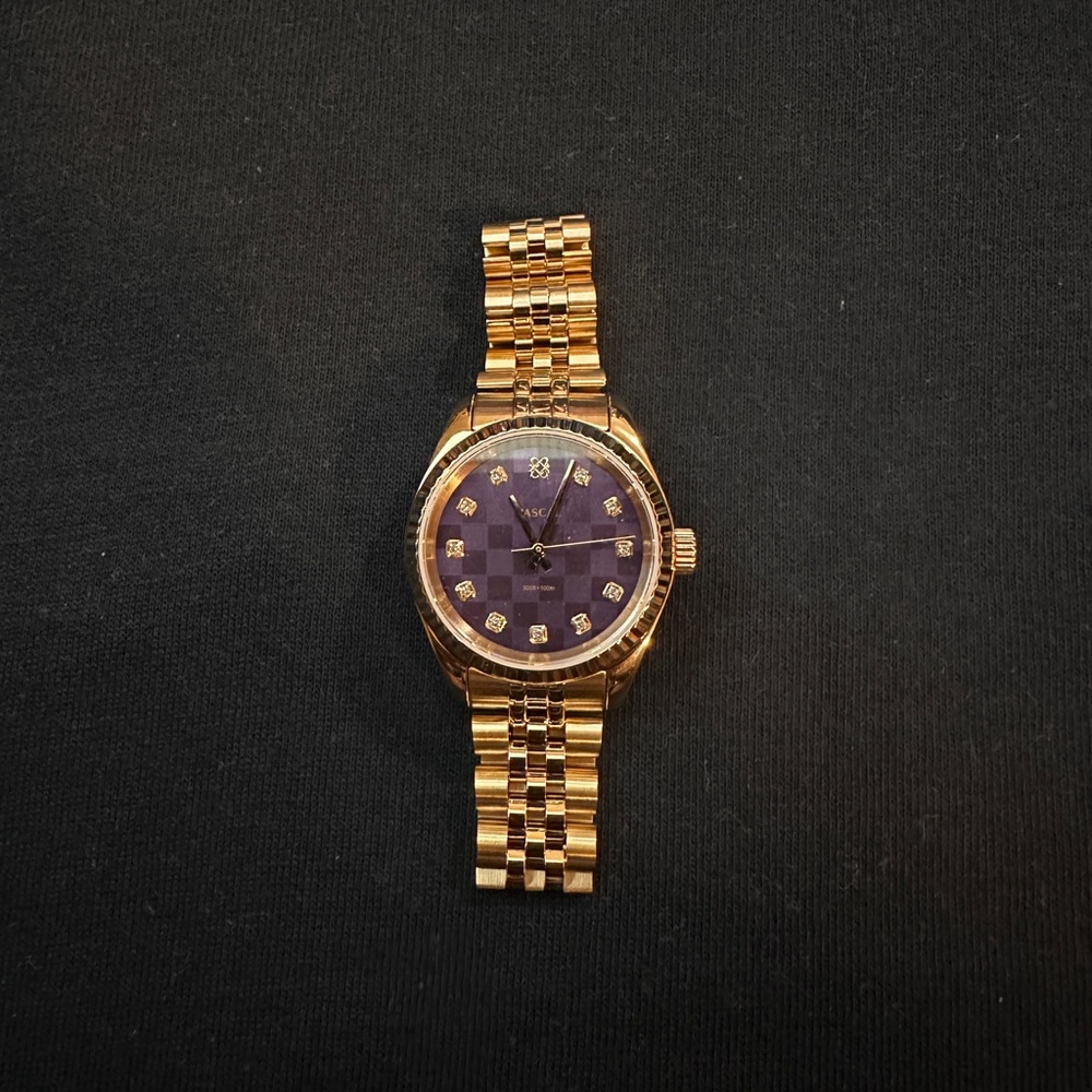 Gold and Purple Watch
